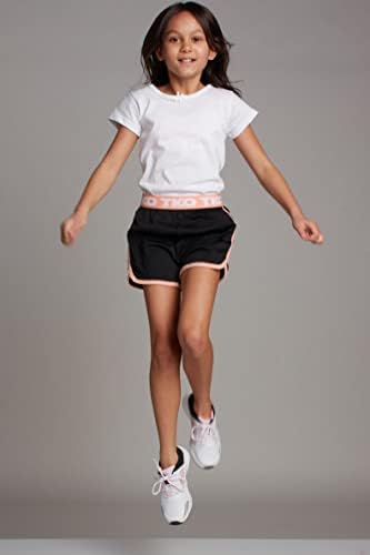 Активни шорцеви на TKO Girls - 6 перформанси на пакетот суво вклопување шорцеви за девојчиња - деца лесни атлетски шорцеви