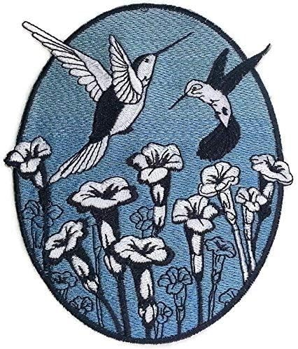 Природата ткаеше во навои, Неверојатни птици Кралство [пролетно количество овално] [обичај и уникатно] везено железо на/шива лепенка
