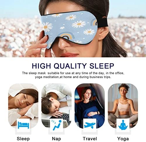 Виножито маргаритка маска за спиење маска за жени мажи меки и удобни маски за очи, блокирајќи го слепите прилагодливи ноќни око