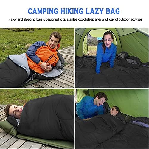 Торба за спиење, лесна 3 сезонска временска временска спиење за деца возрасни девојки жени, микрофибер исполнети 5-20 степени за ранци/пешачење/кампување/планинарење