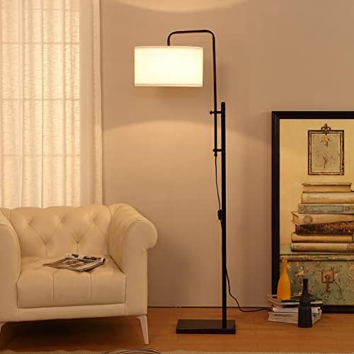 Brightech Leo Modern век модерна стоечка ламба за спална соба, современа ламба за дневни соби и канцеларии, висока ламба со тешка