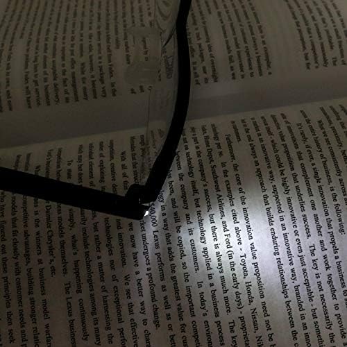 QWORK Лупи Со LED Светло USB ПОЛНЕЊЕ За Жени И Мажи, Очила За Читање Паметни Осветлени Очила За Читање Мали Отпечатоци, Етикети,