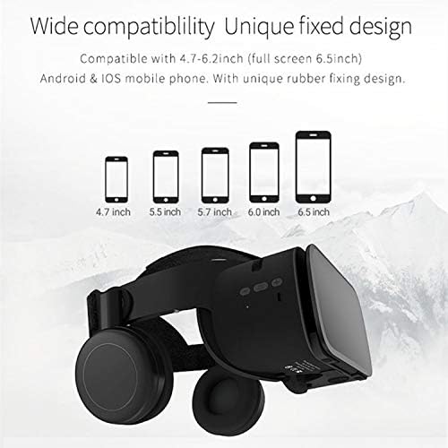 3д Слушалки За Виртуелна Реалност, 3д VR Очила гледач w/ Bluetooth Слушалки за iOS iPhone 12 11 Pro Max Mini X R S 8 7 Samsung Galaxy S10