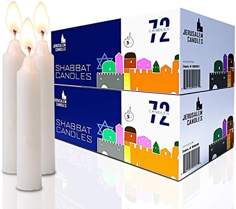 Шабат Свеќи-Традиционални Шабос Свеќи-3 Час-2-Пакет х 72 Свеќи,