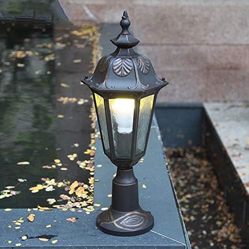 ZSEDP Столб на столб на отворено, wallидна ламба водоотпорна вила градина двор пејзаж порта улична пост ламба, европски антички светла
