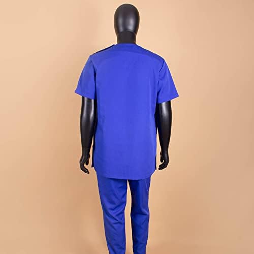 Мажи тренерска африканска облека со кратки ракави за печатење блуза и панталони 2 парчиња сет на дашики облека