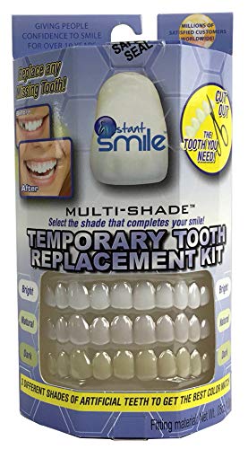 Инстант насмевка мултишад патентиран привремен комплет за поправка на забите. Реална фиксација во потрага по исчезнат или скршен заб.