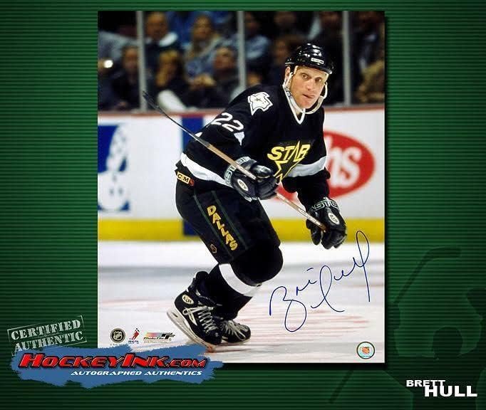Брет Хал потпиша Далас Starsвезди 16 x 20 Фото - Детроит Црвени крилја - Автограмирани фотографии од НХЛ