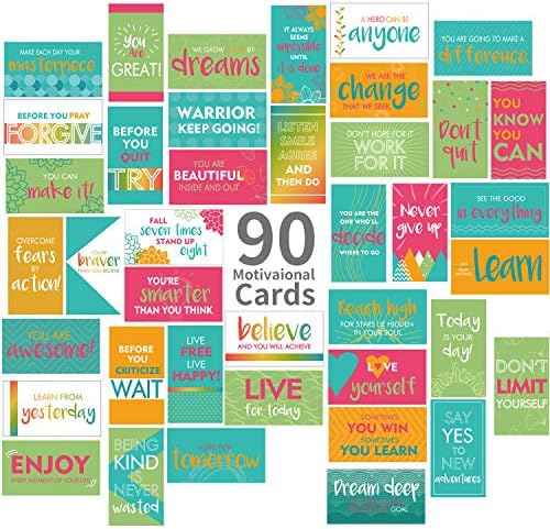 Надвор 90 Парчиња Мотивациони Картички Инспиративни Картички Позитивни Картички Картички За Добрина Охрабрувачки Картички Мотивациони