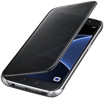 Samsung Galaxy S7 Случај S-Поглед Јасно Флип Капак-Црна