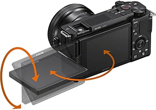 Сони ЗВ-Е10 Огледало Камера Со 16-50мм Објектив Со Трансценд 64гб Мемориска Картичка + батерија &засилувач; Полнач + Микро HDMI Кабел + LED Видео