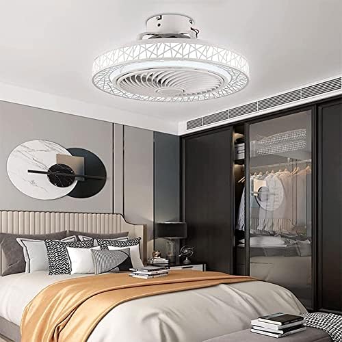 Фан на таванот на баикалиан со лесен, модерен вентилатор за таванот без плочки со 3-бои што може да се прилагоди на LED светло, паметно тајминг,