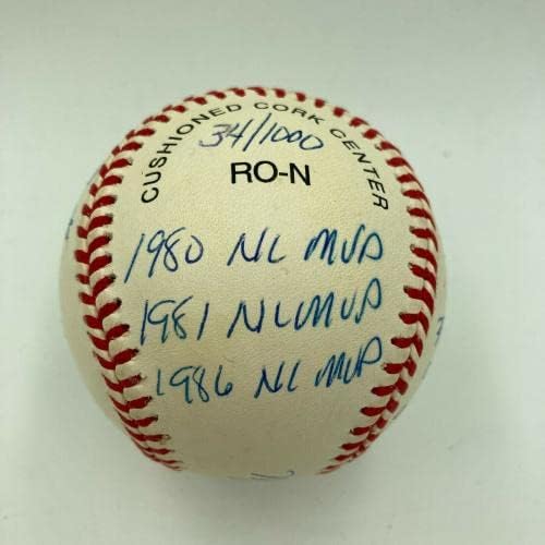 Мајк Шмит потпиша силно испишана кариера статистика Бејзбол Реџи acksексон COA - Автограмирани бејзбол