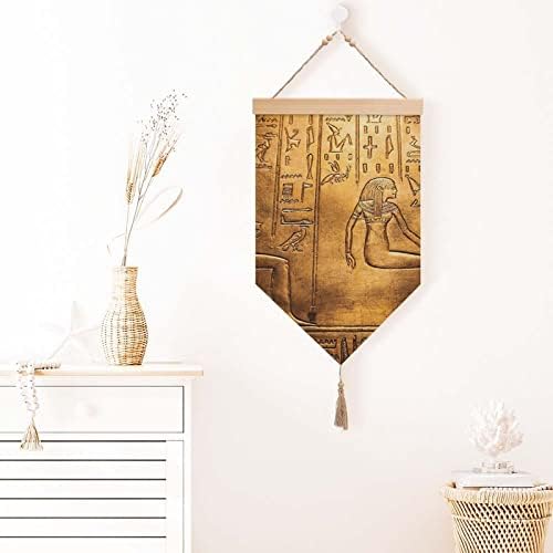 Египетска колекција Nudquio египетска античка уметност памучна постелнина виси знак на знак за сликање слика за домашна градинарска тремот декорација