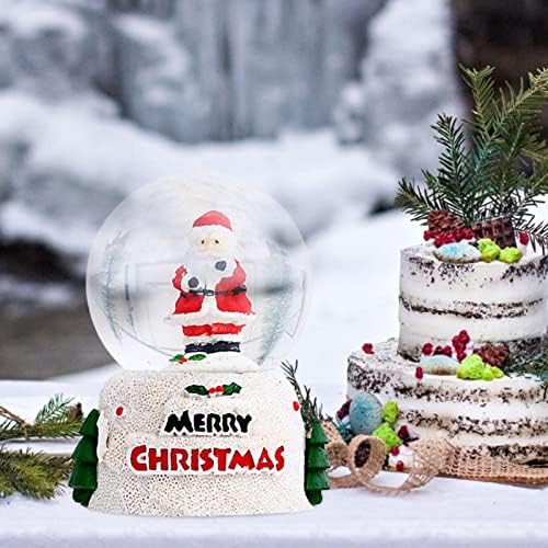 Wkshuft Божиќен снежен глобус, Божиќна светкава кристална топка Божиќ Снежен човек стариот стаклен топка декорација на десктоп Божиќ, Детска