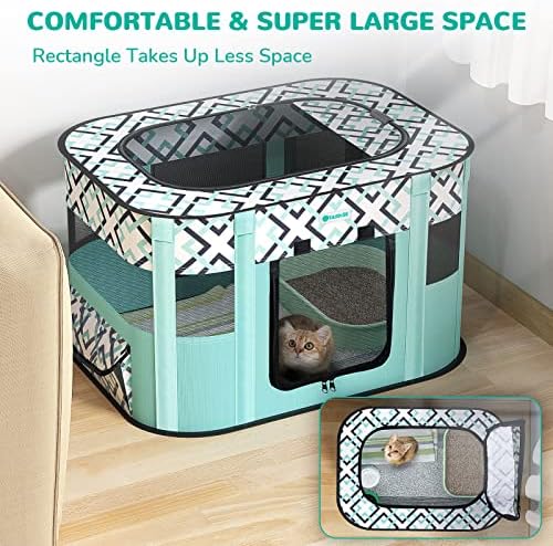 Tasdise Portable Pet Playpen, преклопна вежба игра шатор Кеннел гајба за кученце кучиња јорки мачка зајаче, одлично за употреба на кампување