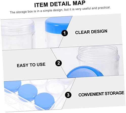 ЕКСЦЕРТ 1 Сет Кутија За Складирање Мали Предмети Пластична Кутија За Организатор Лак За Нокти Случај За Организатор Пластичен Контејнер