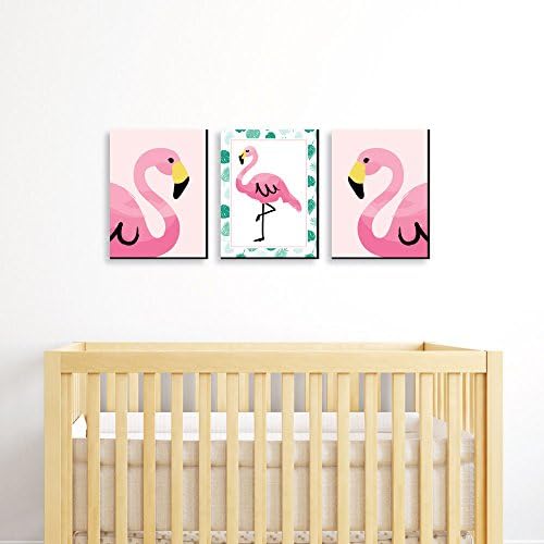 Голема Точка На Среќа Розова Фламинго - Тропска Летна Расадник Ѕидна Уметност, Декор За Детска Соба И Украси За Домови - Идеи За Подароци-7,5