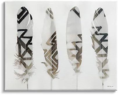 Ступелални индустрии модерна фотографија со пердуви на птици геометриска шема Ацтек Апстракт, дизајниран од ellвезден дизајн