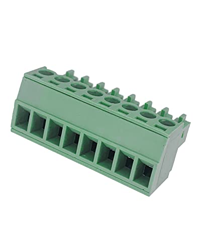 Cermant 10pcs 8 игла 3,5 mm PITCH PCB Green Green Pluggable Terminal Block Connector со посебна дупка за завртки