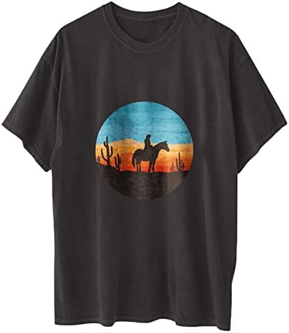 Преголеми врвови за женски кратки ракави летни плажа празнични обични маички за маица лабава маички со маички пулвер