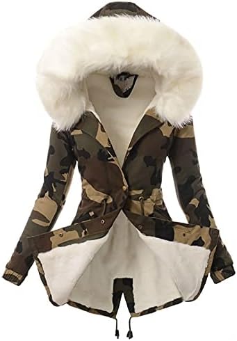 Нокмопо јакна жени дами палто женски зимски топло дебело долга јакна со качулка плус јакна со големина