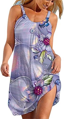 Обичен летен фустан на плажа, женски фустан од плажа, летен обичен печатен елек, фустан гроздобер проucирни фустани за