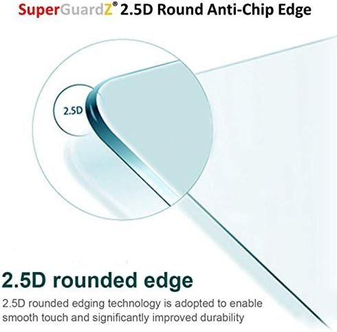 [2-пакет] за LG Aristo 2 Plus/LG K8 Заштитник на екранот [калено стакло], SuperGuardz, 9H, 0,3 mm, 2,5D Round Edge, анти-кора, анти-бабл