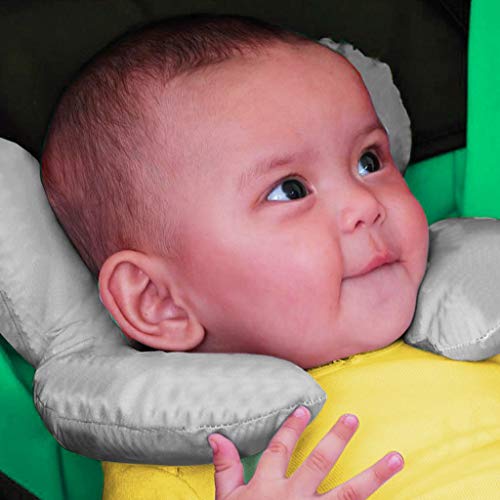 Перница за поддршка на главата за бебиња на Лебогнер, новороденото новороденче и перница за вратот совршена за седишта и колички за автомобили, удобни деца за пату?
