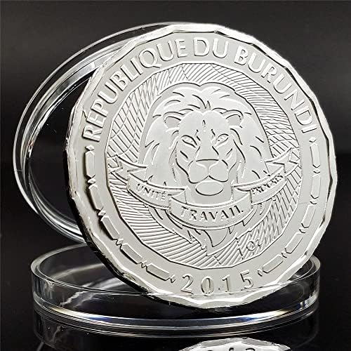 Африкански Бурунди 100 Франк Комеморативна Монета Морски Животни Комеморативна Монета Седло Ангелски Риби Сребрена Монета Полигонална Монета