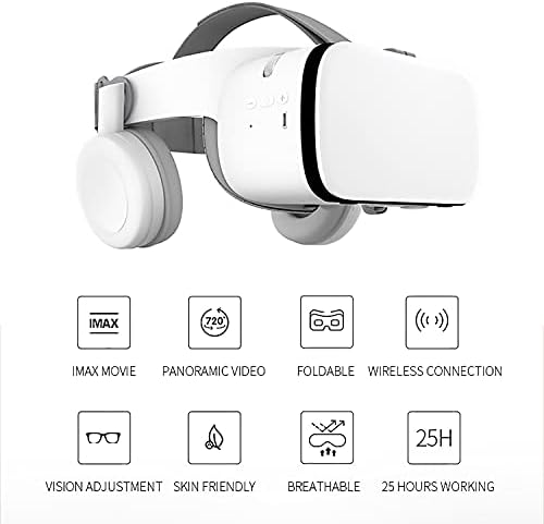 VR Слушалки ЗА МОБИЛЕН ТЕЛЕФОН 3D Очила ЗА Виртуелна Реалност Bluetooth VR Очила Со Далечински Управувач Компатибилен Со android iOS iPhone