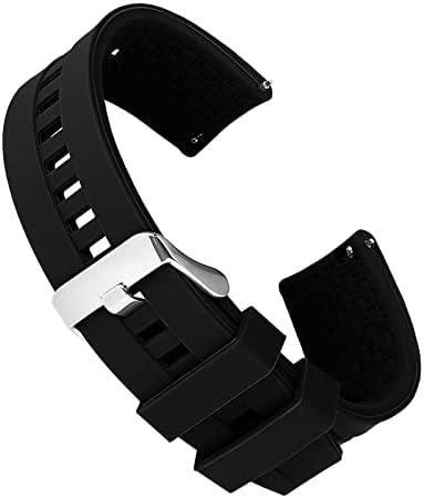 Cobee Silicone Watch Bands - Брзо издание - Заменска лента за часовници, водоотпорен универзален часовник со сребрена тока за мажи жени компатибилни