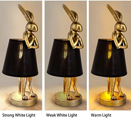 Jgoewbj Bunny Table Lamps, дневна соба спална соба за зајаци за зајак, светло креветно гроздобер ламба ретро