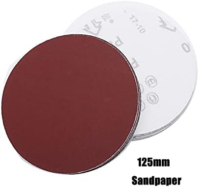 Sander Sandpaper 5 инчи 125 mm тркалезна шкурка Диск шкурка за шкурка 40-2000, што се користи за избор на диск за пескарење на кука