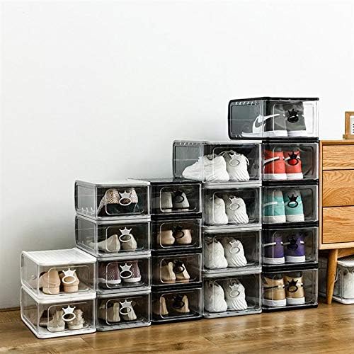 Кутии за одвојување чевли од Anncus 4/5 парчиња, задебелени про transparentирни стабилни пластични чевли контејнер за складирање на чевли Организатор
