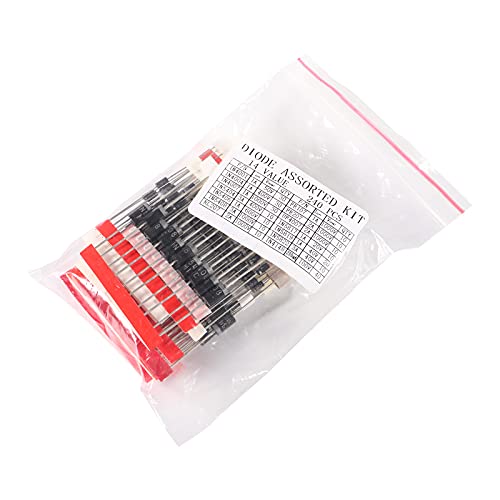 ALMOCN 14 Value 240Pcs Diode Assortment Kit,Rectifier/Fast Recovery/Schottky/Switching Diode 1N4001 1N4004 1N4007 1N5404 1N5406 1N5408