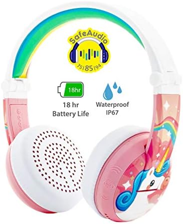 ONANOFF Будифони Бран, Водоотпорен Безжичен Bluetooth Волумен-Ограничување На Детските Слушалки, 18-Часовно Траење На Батеријата, 4 Поставки