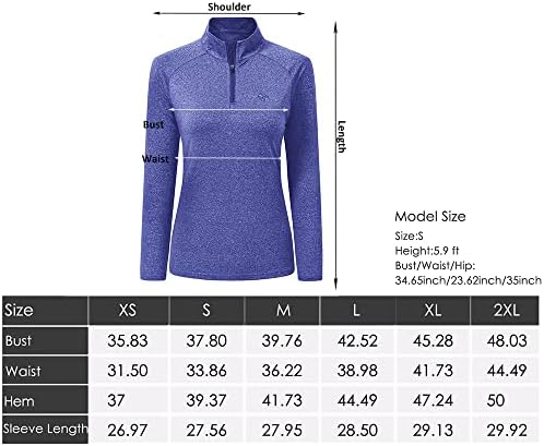 Ајезмакс Половина Патент Пуловер Жени Трчање Кошула Атлетски Долги Ракави Тренингот Блузи