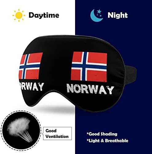 Норвешка Национална гордост Норвешкото знаме меки маски за очи со прилагодлива лесна лесна удобна слепи за спиење за спиење