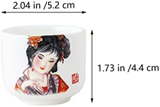 Затоплувачи на чаши за кафе Хетотон 1 сет керамички чаша за сакети поставени традиционални јапонски гејша рачни насликани порцелански