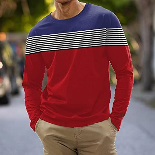 Mens Mase Casual Sports Sports Striped Stewing Digital Printing Tround Thirt Moirt Gratightage 1972 Маици за мажи за мажи