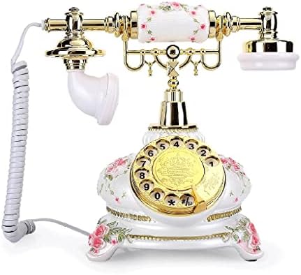 Houkai Телефонски ротирачки диск Антички телефони Телефон Ретро земја стил Гроздобер слушалки Поле