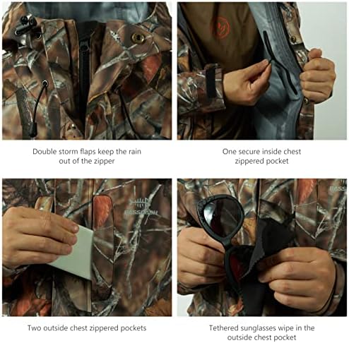 Басдаш Вокер дише водоотпорен риболов лов на лов на јакни со тивка надворешна ткаенина за мажи жени во 7 големини