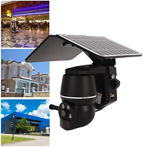 Соларна безбедносна камера безжична надворешна, водоотпорна соларна камера Домашна безбедносна камера со соларна панел, ноќно