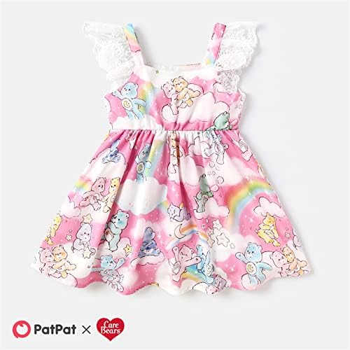 Фустан за девојче Патпат девојче, новороденче девојки девојки Руфл ракав, фустан принцеза обичен фустан