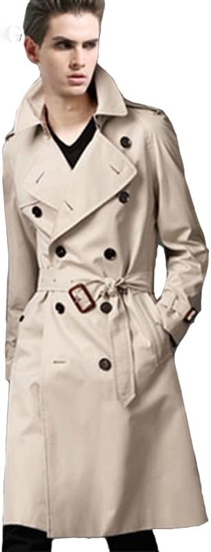 Hsqibaoer есен и зимски палто за ровови деловни ветерници со цврста боја долга мажи јакни