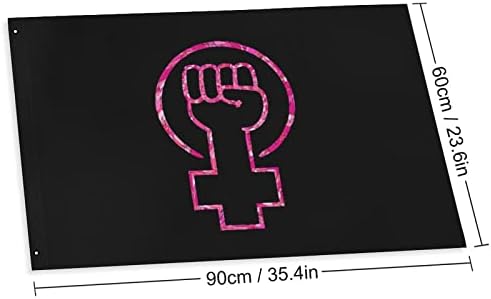 Феминистичка Тупаница Моќ Двор Знамиња Живописни боја &засилувач; Бледнеат Доказ Со Метал Grommets Градина Банер За Отворено Внатрешен