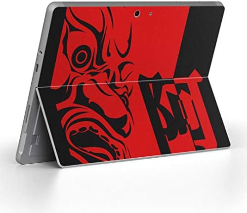Декларална покривка на igsticker за Microsoft Surface Go/Go 2 Ултра тенки заштитнички налепници на телото 004680 Јапонски стил Јапонски образец црвено црно