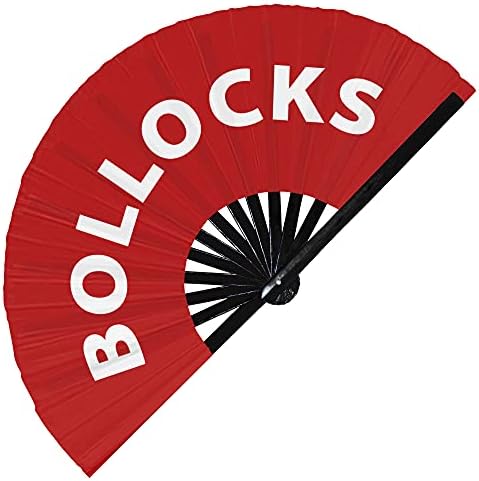 Bollocks Рака Вентилатор Преклопен Бамбус Коло Рејв Рака Навивачи Британски Сленг Зборови Изрази Смешни Изјава Замолчени Подароци Фестивалски