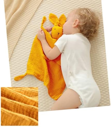 Безбедносни ќебиња ZXH за бебиња Персонализирани, сопствено извезено име Муслин Lovey Bunny/Lion ќебиња, за девојчиња за новороденчиња,